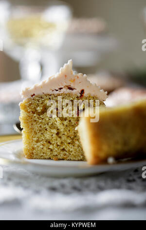 Hausgemachte Orange Cupcakes Stockfoto