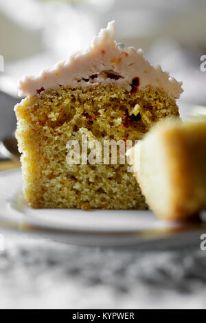 Hausgemachte Orange Cupcakes Stockfoto