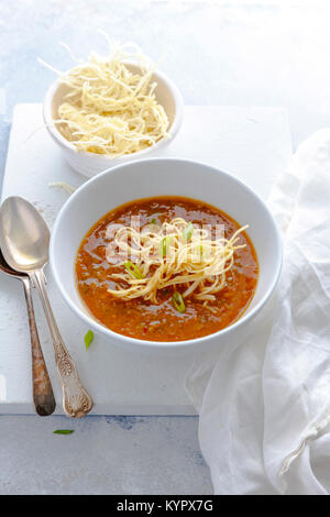 Pflanzliche Manchow Suppe Stockfoto