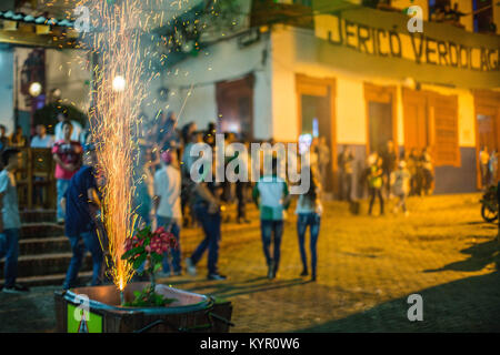 Jericó, weniger als drei Stunden von Medellín, gilt als eine der schönsten und traditionsreichsten Städte von Antioquia. Stockfoto