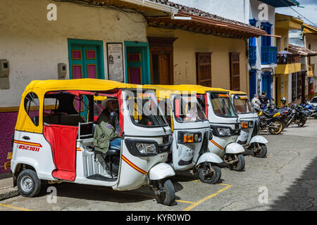 Jericó, weniger als drei Stunden von Medellín, gilt als eine der schönsten und traditionsreichsten Städte von Antioquia. Stockfoto