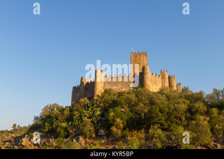 Almourol Schloss in den Fluss Tejo, Portugal Stockfoto