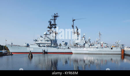 Zerstörer Mölders, Deutsches Marinemuseum in Wilhelmshaven Wilhelmshaven, Lower-Sayony, Deutschland, Europa Stockfoto