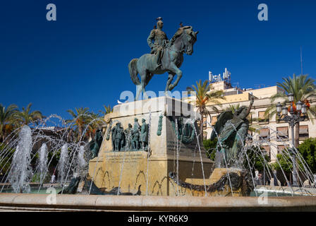 Denkmal von Miguel Primo de Rivera, Plaza del Arenal, Jerez, Spanien Stockfoto