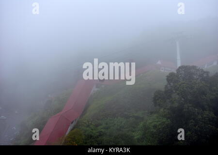 Genting Highlands, Malaysia - 2. November 2017: Morgens Fahrt zu Genting Stockfoto