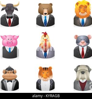 Business Tier Icon Set. Vector Illustration. Stock Vektor