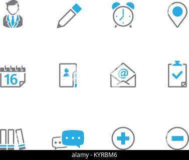 Messer Symbole in Duo Tone Farben. Vector Illustration. Stock Vektor