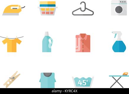 Militärische Symbole in Farben Stil. Vector Illustration. Stock Vektor