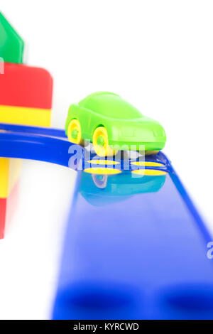 Ein Bild von einem Spielzeug-Slotcar-Rennbahn Stockfoto