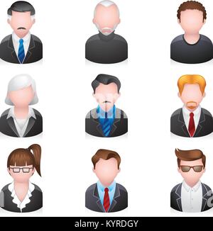Business people Icon Set. Stock Vektor