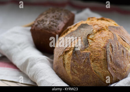 Hausgemachtes Vollkornbrot Handwerk Stockfoto