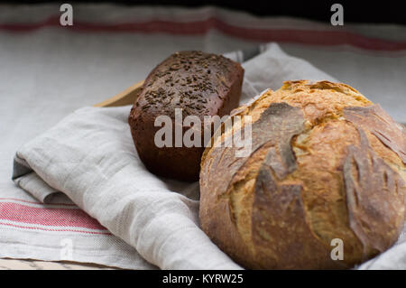 Hausgemachtes Vollkornbrot Handwerk Stockfoto