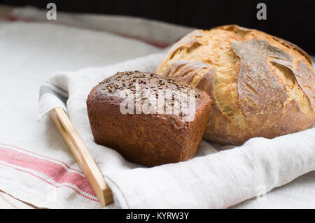 Hausgemachtes Vollkornbrot Handwerk Stockfoto