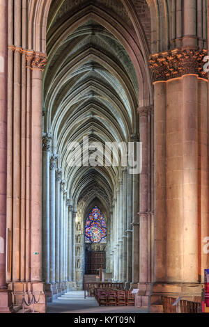 Frankreich, Marne (51), Reims Cathédrale Notre-Dame de Reims, classée patrimoine Mondial de l'Unesco, collatéral Nord // Frankreich, Marne, Reims, Notre Dame Stockfoto