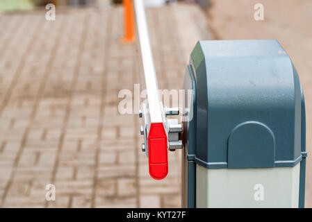 Straßensperre Nahaufnahme Stockfoto