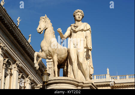 Italien, Rom, Campidoglio, Statue von Castor Stockfoto