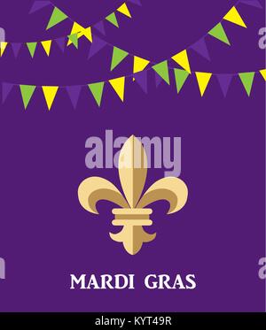 Vector Illustration des Mardi gras Fleur de Lis Stock Vektor