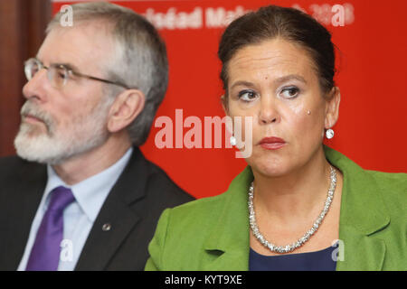 Mary Lou McDonald übernimmt die Führung der von Sinn Féin, Gerry Adams, im Februar 2018. Sie wird der erste Führer der Partei werden keine Verbindung mit der IRA gehabt zu haben. Stockfoto