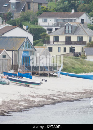 Porthmellon Strand, St Mary's, Isles of Scilly, Cornwall, England, Großbritannien im Juni Stockfoto