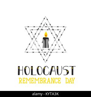 Holocaust Gedenktag. Januar 27. Vector Illustration Stock Vektor