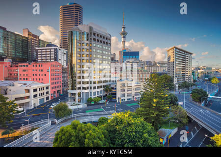 Auckland. Antenne Stadtbild bild Skyline von Auckland, Neuseeland im Sommer Tag.