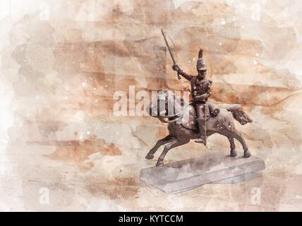 Figur Soldat, russischen Dragoner Stock Vektor