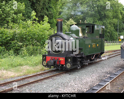 Lokomotive "Die Gräfin" auf dem Welshpool und Llanfair Light Railway Stockfoto