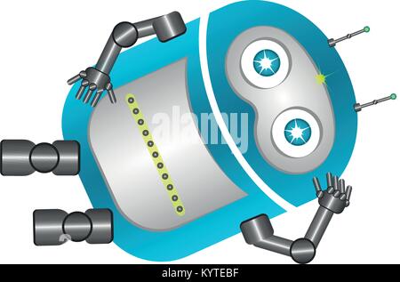 Ruhe niedliche Roboter Stock Vektor