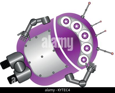 Ruhe niedliche Roboter Stock Vektor