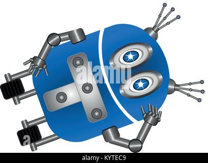 Ruhe niedliche Roboter Stock Vektor