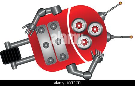 Ruhe niedliche Roboter Stock Vektor