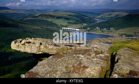 Die obere Derwent Valley von Bamford Kante Stockfoto