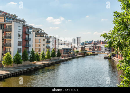 Clarence Dock in Leeds ist ein Einkaufs- und Freizeitziel im Zentrum von Leeds, West Yorkshire, England Stockfoto