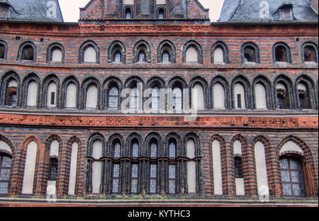 Holsteintor alte Stadtmauer in Lübeck, Deutschland Stockfoto