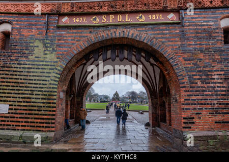 Holsteintor alte Stadtmauer in Lübeck, Deutschland Stockfoto