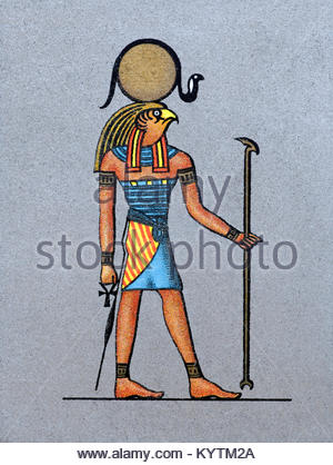 Darstellung der alten ägyptischen Sonnengott Ra Stockfoto