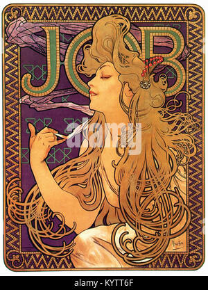 Vintage Poster - Job Alphonse Mucha Stockfoto