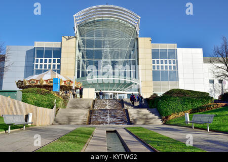 Außen Eingang Cribbs Causeway Einkaufszentrum, Patchway, Stadtrand von Bristol Stockfoto