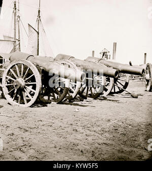 Richmond, Virginia gefangen Belagerung Waffen auf Rocketts; Stockfoto