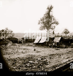 North Anna River, Virginia. Innenansicht der Konföderierten redoubt kommandierenden Chesterfield Brücke. Durch 2. Korps unter General Hancock, 23. Mai 1864 erfasst Stockfoto