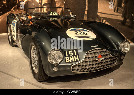 Aston Martin DB3 arbeitet Team Auto an der Louwman Museum, Den Haag, Niederlande Stockfoto