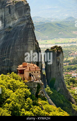 Querformat von Meteora Kloster, Griechenland Stockfoto