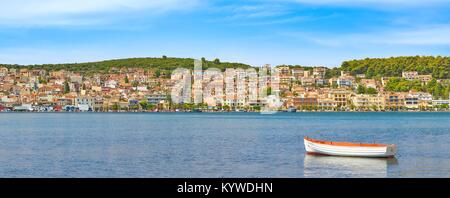 Ansicht von Argostoli Stadt, Insel Kefalonia, Ionische Meer, Griechenland Stockfoto