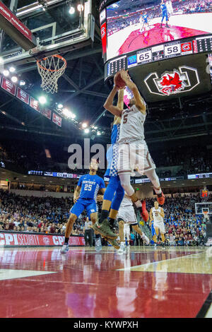 Columbia, SC, USA. 16 Jan, 2018. Südcarolina Kampfhähne guard Frank Booker (5) geht in die sek Basketball matchup im Colonial Life Arena in Columbia, SC. (Scott Kinser/Cal Sport Media) Credit: Csm/Alamy leben Nachrichten Stockfoto