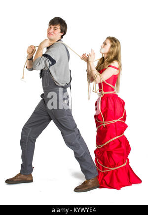 Konzept der mesalliance und ungleiche übereinstimmen. Stockfoto