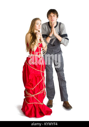 Konzept der mesalliance und ungleiche übereinstimmen. Stockfoto