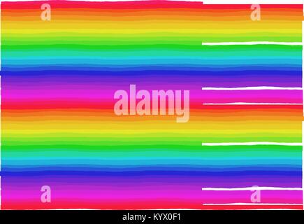 Unregelmäßig gestreifte Rainbow Muster Stock Vektor