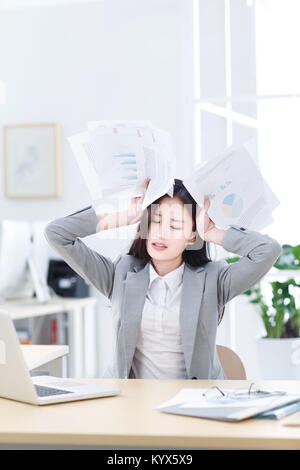 Ein depressiver Business Woman Stockfoto