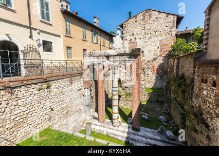 Die Ruinen des Forum Romanum in Brescia, Italien, im Zentrum der alten römischen Stadt Brixia Stockfoto