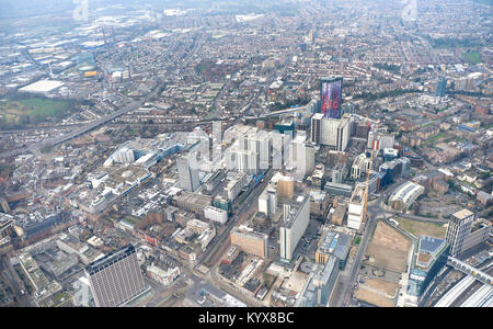 Ein Luftbild von Croydon Stadtmitte, South East England Großbritannien Stockfoto